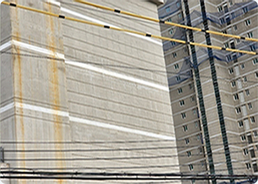 신축 당시 층간 조인트 균열 보수 사진