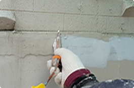 탄성퍼티로 접착하는 사진