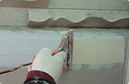 탄성퍼티로 접착하는 사진